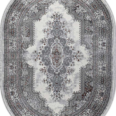 Турецкий ковер Regnum 37662B OVAL BLUE / L.GREY