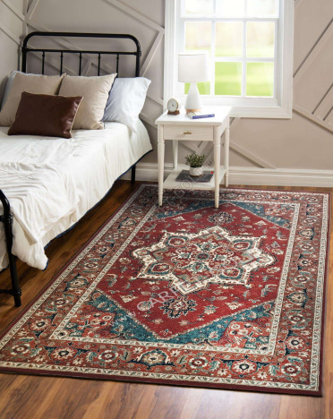 Ковер бельгийский 4354300 KASHQAI Shapur (Шерсть, терракотовый)