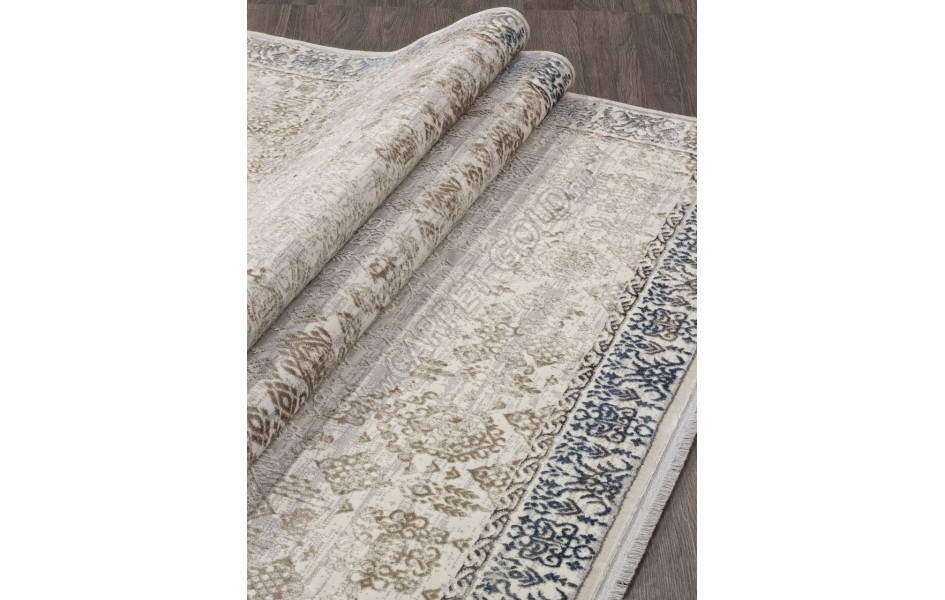 Ковер 07402A - L.BLUE FDY / CREAM FDY - Прямоугольник - коллекция ASADU