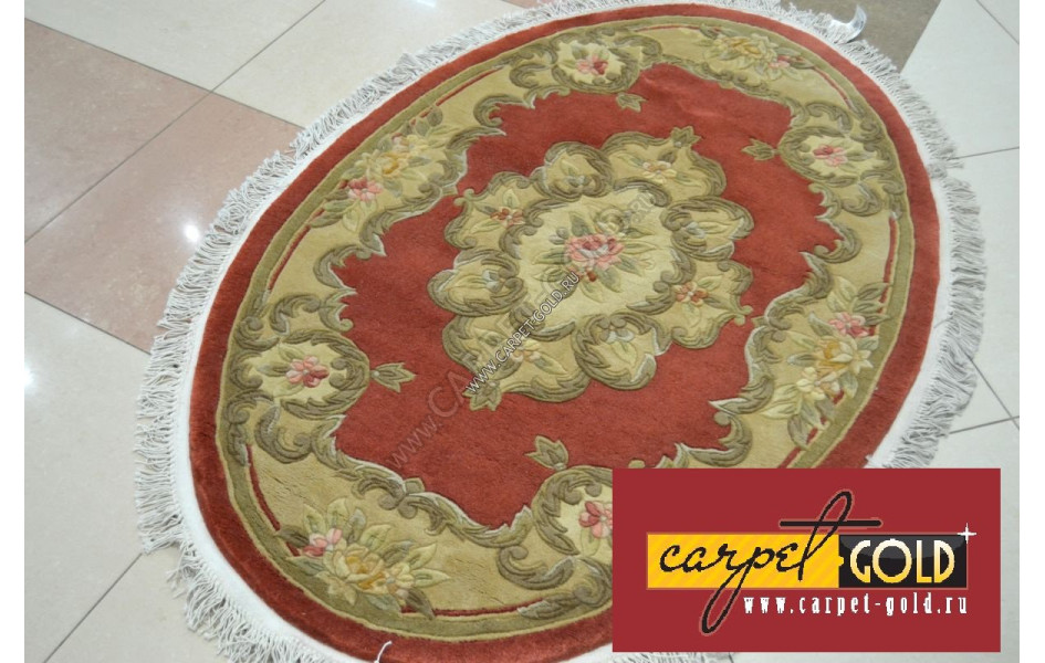 Китайский шерстяной ковер ручной работы SHD-06 Terra Oval